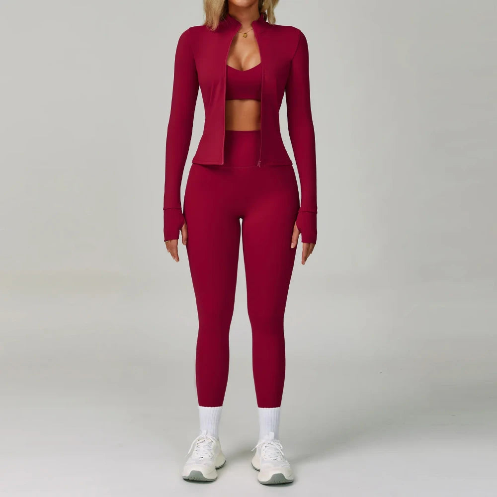 Seamless Knit Yoga Suit
