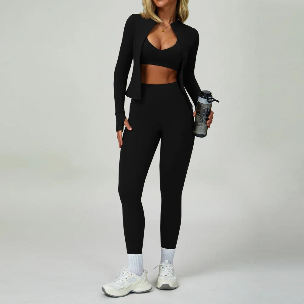 Seamless Knit Yoga Suit