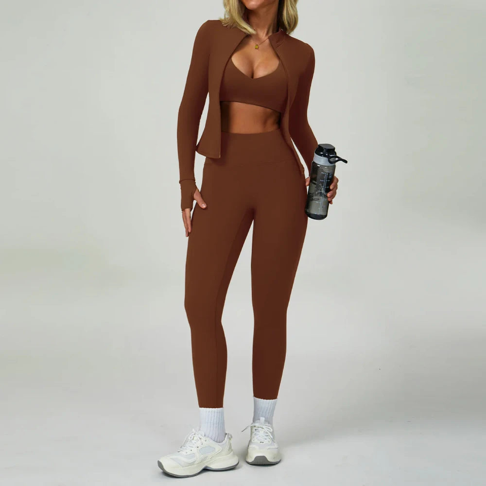 Seamless Knit Yoga Suit