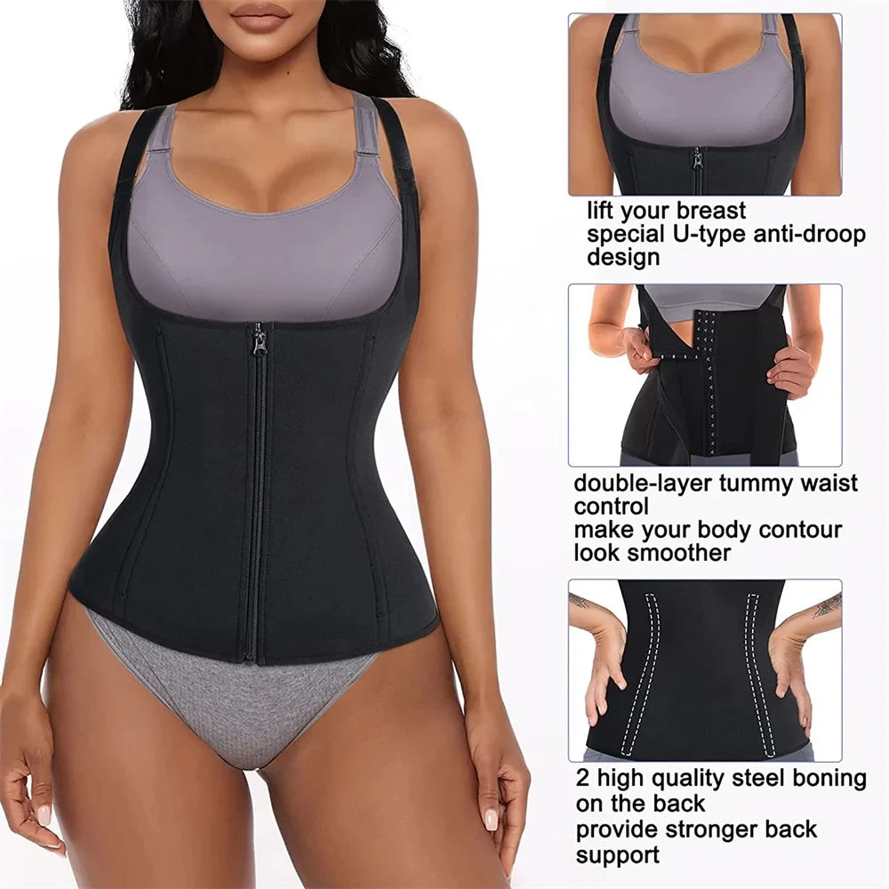 Zipper Waist Trainer Tank Top