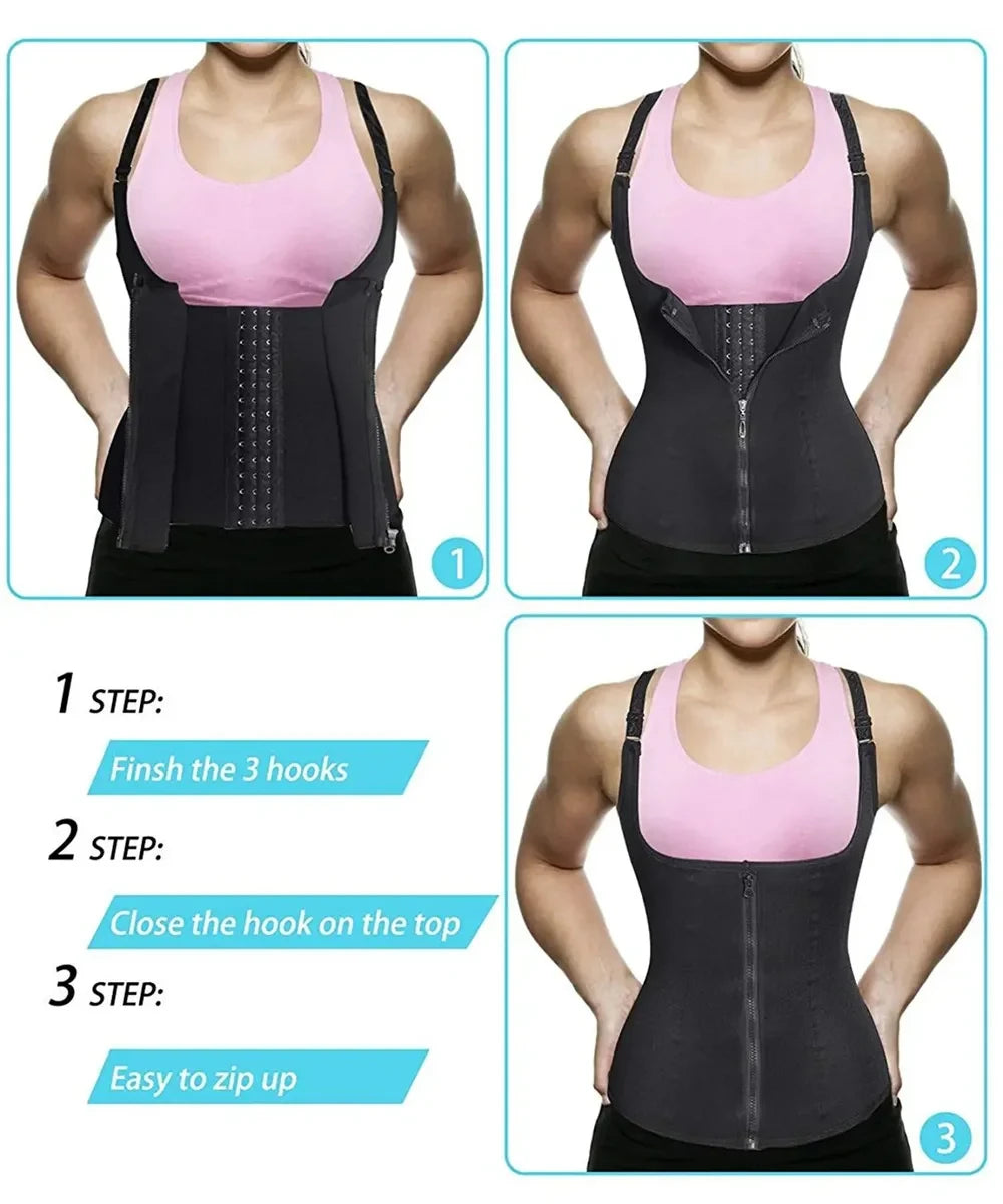 Zipper Waist Trainer Tank Top